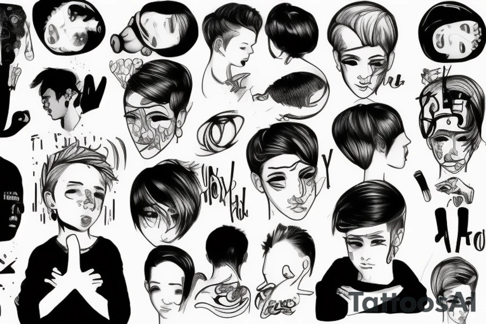 Boy boy boy boy tattoo idea