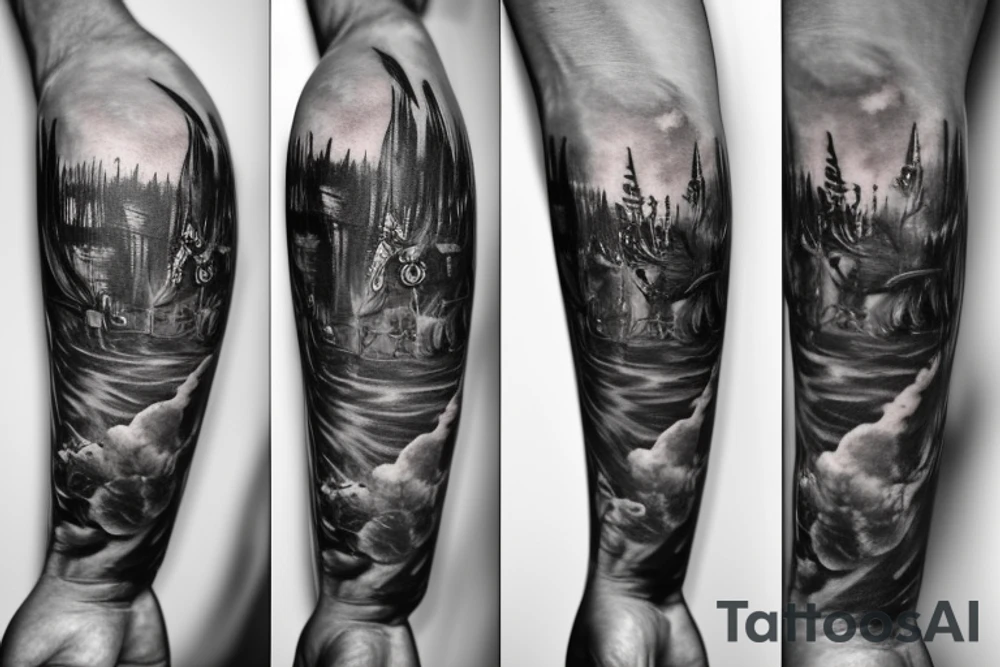 Scene of Geiger fantasy. On my  hand. tattoo idea