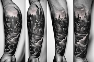 Scene of Geiger fantasy. On my  hand. tattoo idea