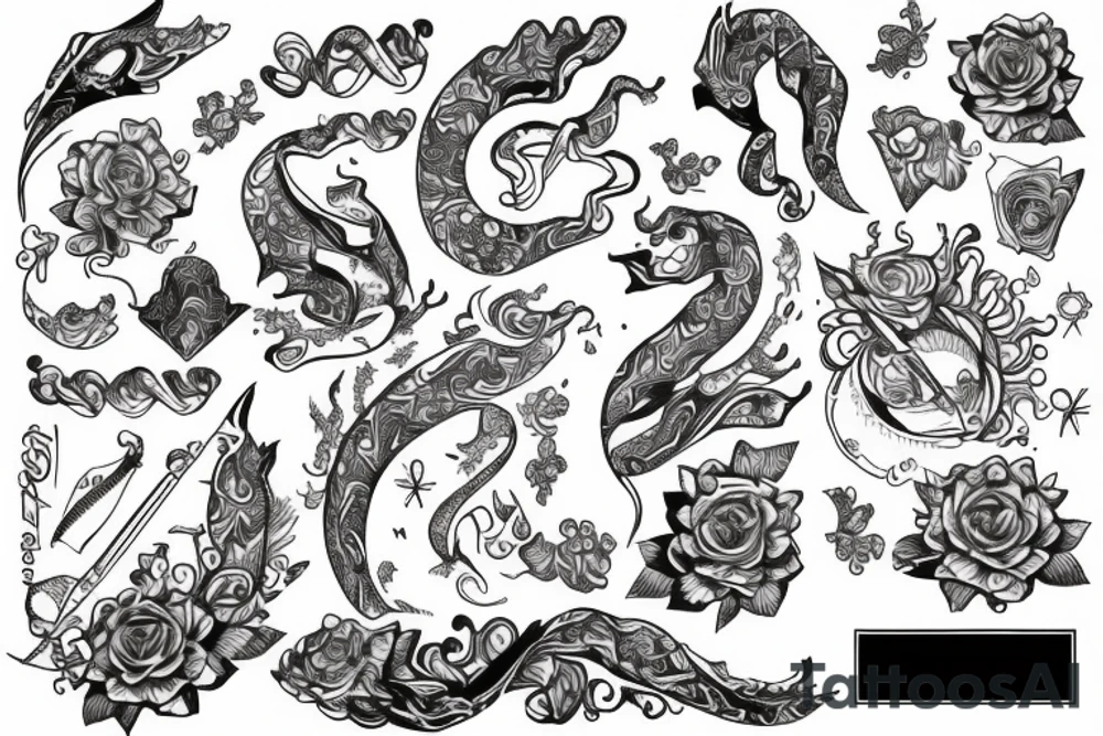 Русалка tattoo idea
