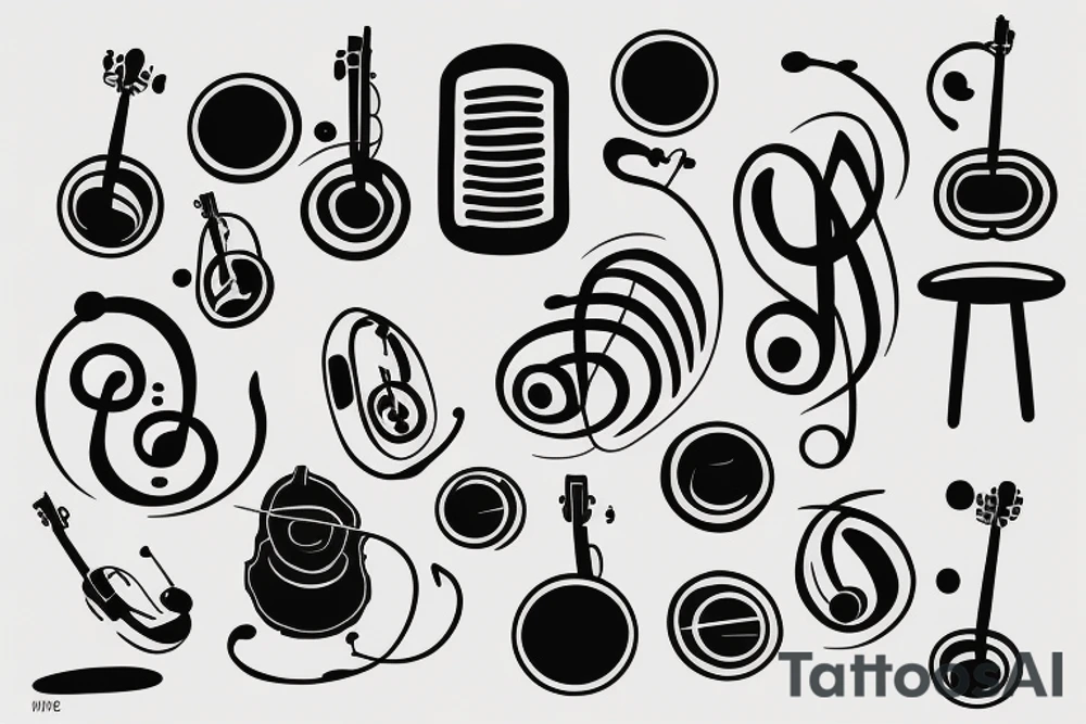Music and growth tattoo idea