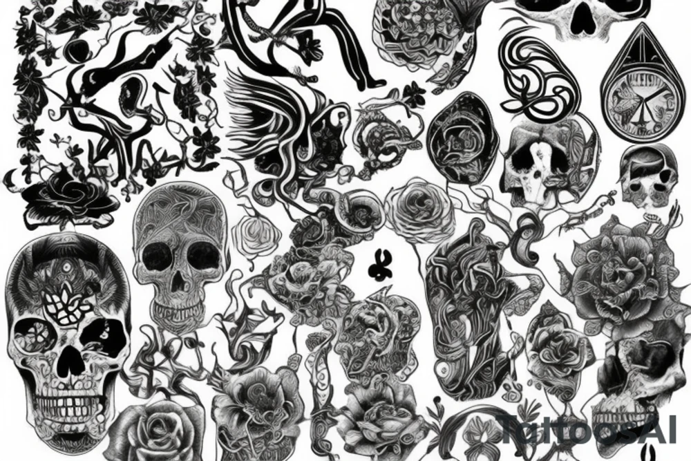Mortality, balance, psychedelics tattoo idea