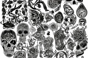 Mortality, balance, psychedelics tattoo idea