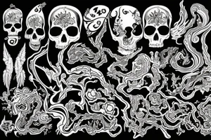 Mortality, balance, psychedelics tattoo idea
