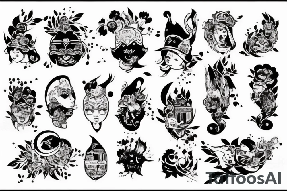Синяя собака с кнутом tattoo idea