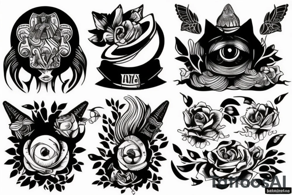 Синяя собака с кнутом tattoo idea