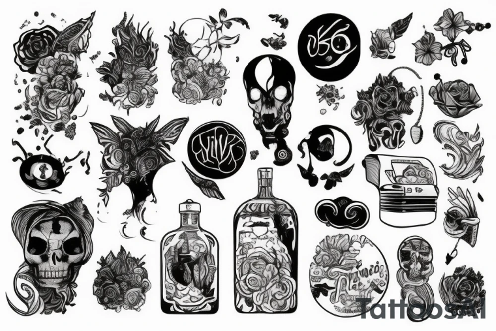 Синяя собака с кнутом tattoo idea
