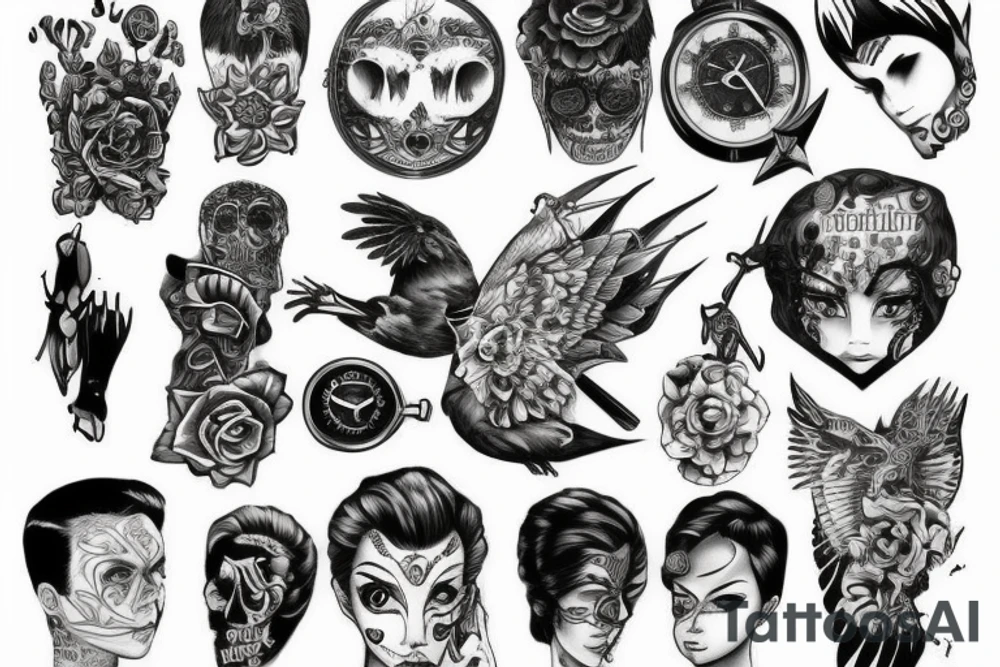 Time watching over you tattoo idea