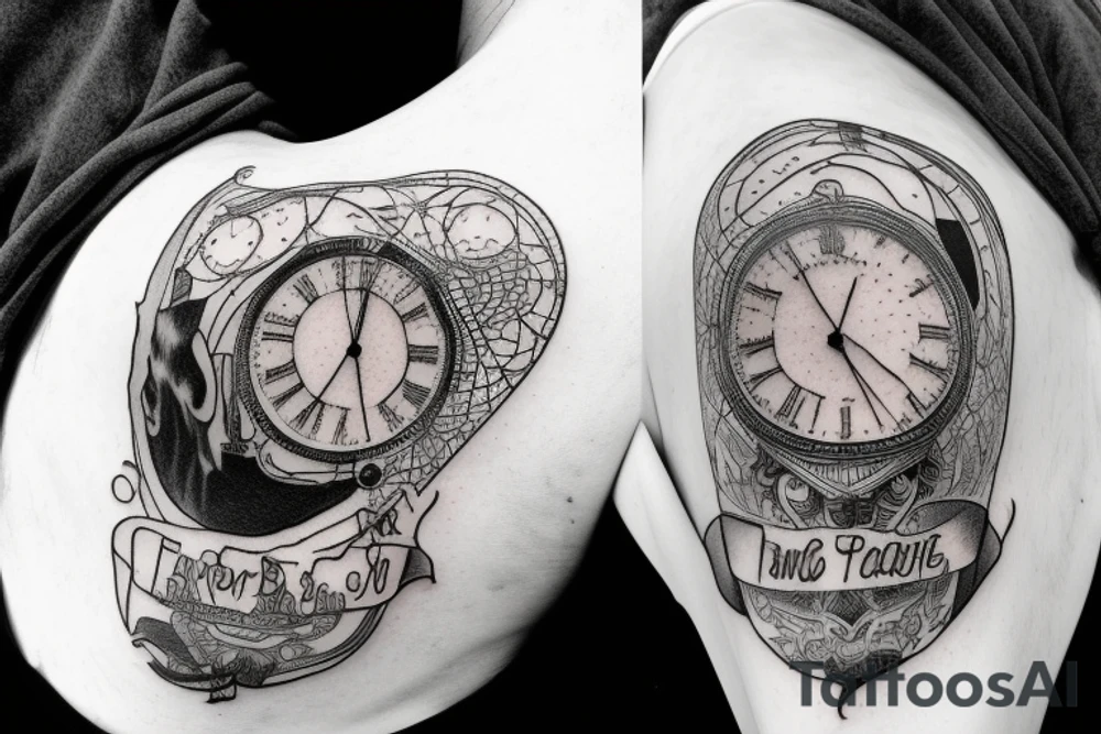 Father Time watching over you tattoo idea