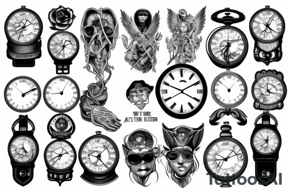 Father Time watching over you tattoo idea