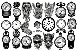 Father Time watching over you tattoo idea