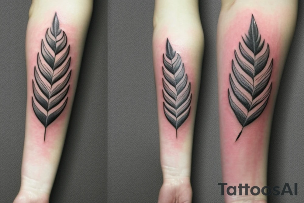 Feathered arrow with flowers tattoo idea