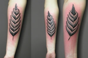 Feathered arrow with flowers tattoo idea
