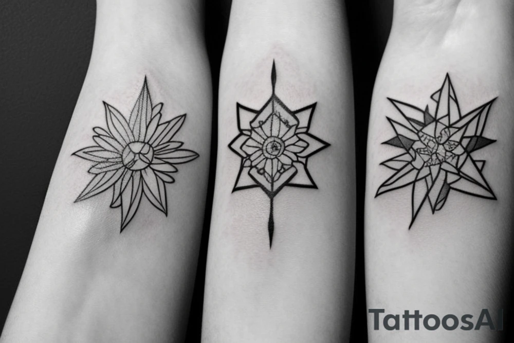 arrow with flowers tattoo idea