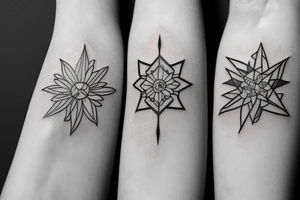 arrow with flowers tattoo idea