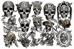 gold aztec pirates of the caribbean tattoo idea
