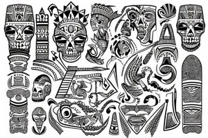 gold aztec tattoo idea