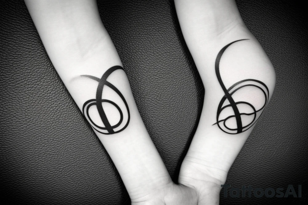 hourglass infinity symbol tattoo idea
