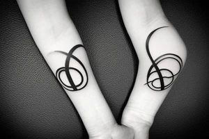 hourglass infinity symbol tattoo idea