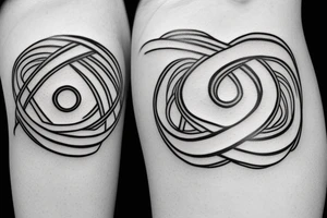 hourglass infinity symbol tattoo idea