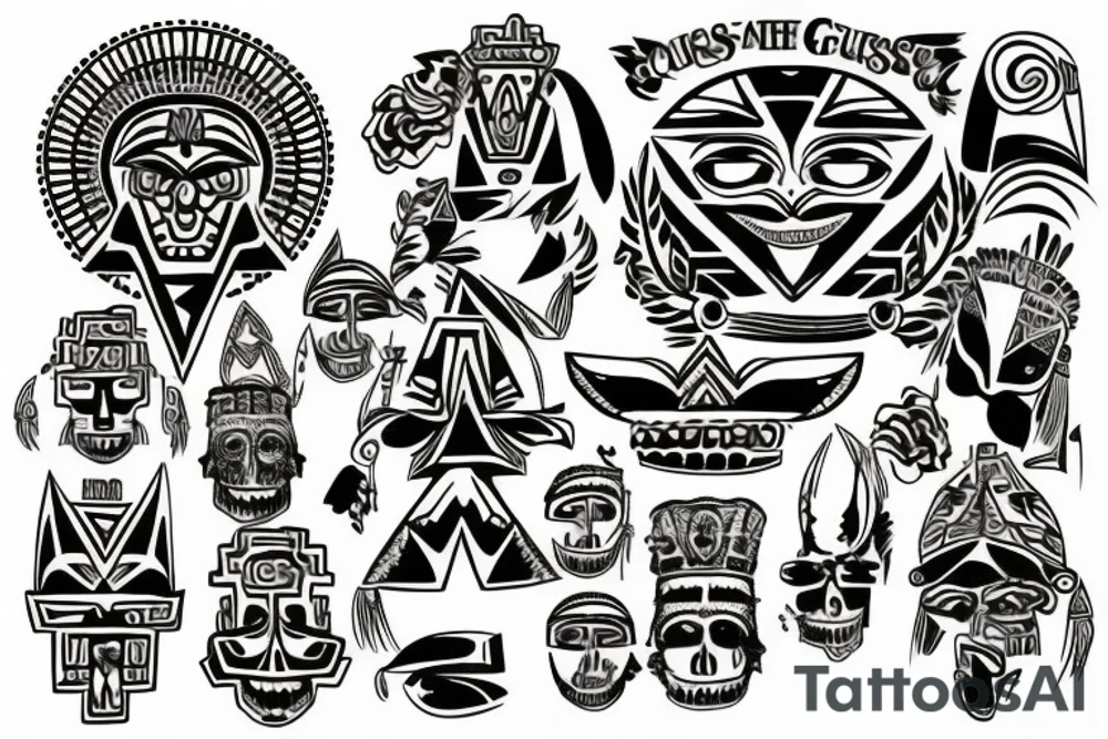 cursed Aztec gold tattoo idea