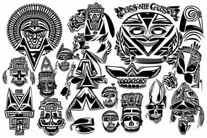 cursed Aztec gold tattoo idea
