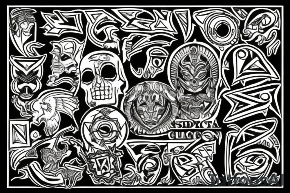 cursed Aztec gold tattoo idea