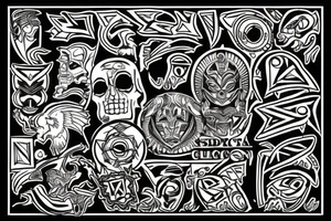 cursed Aztec gold tattoo idea