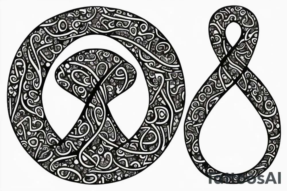 hourglass infinity symbol tattoo idea