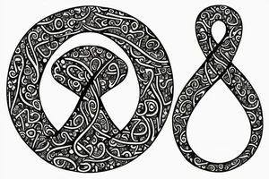 hourglass infinity symbol tattoo idea