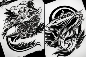Supra a80 mkiv drift with smoke tattoo idea