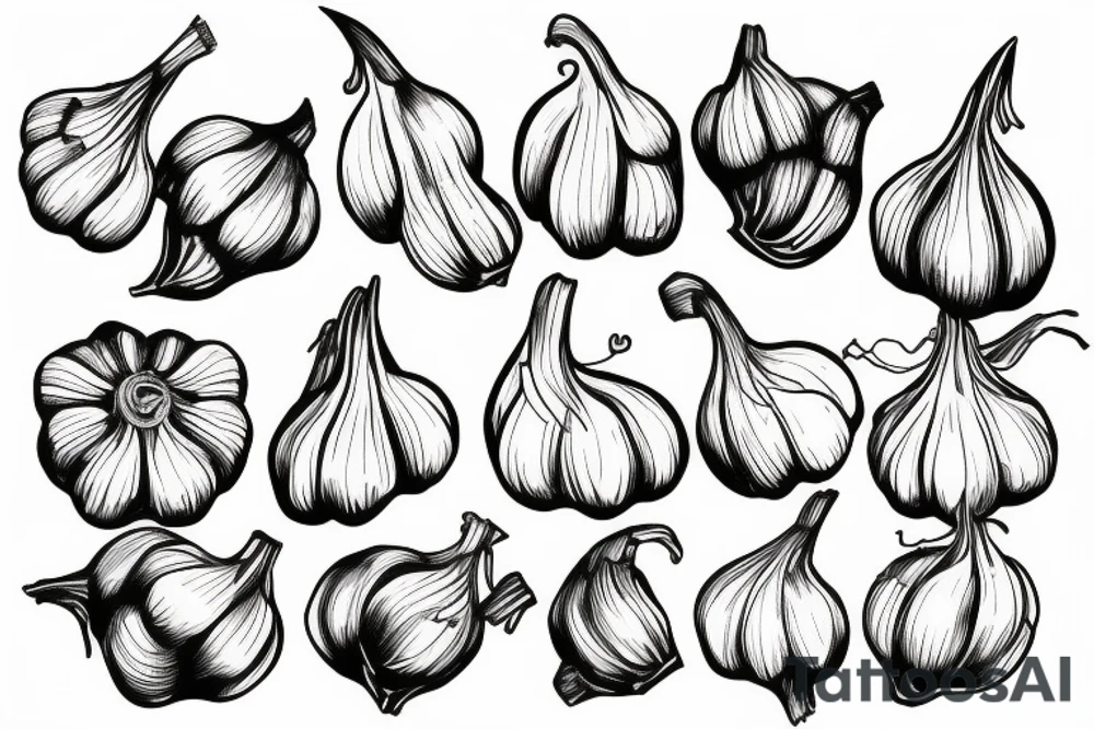 Garlic bulb tattoo idea