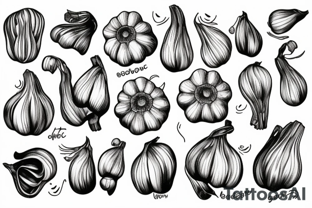 Garlic bulb tattoo idea