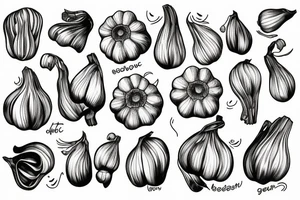 Garlic bulb tattoo idea