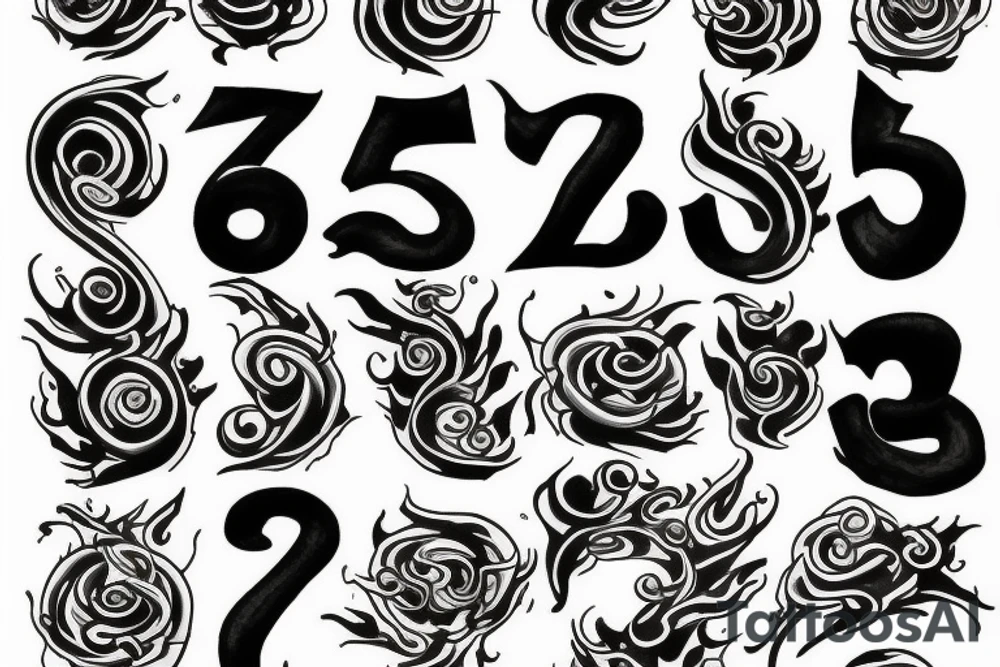 Number 12 in fire tattoo idea