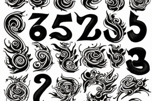Number 12 in fire tattoo idea