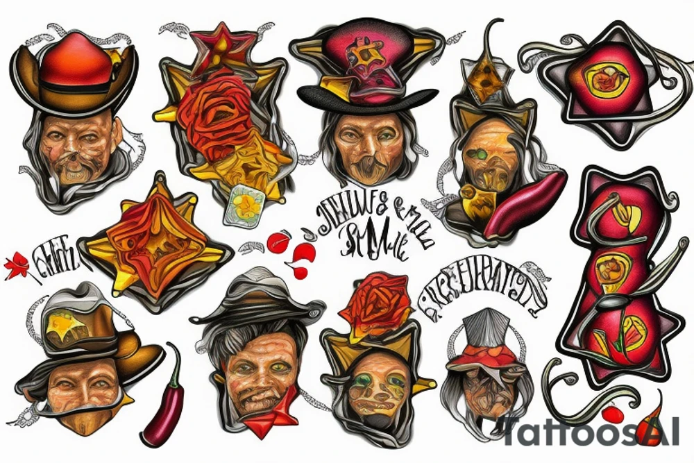 Chilli and sheriff tattoo idea