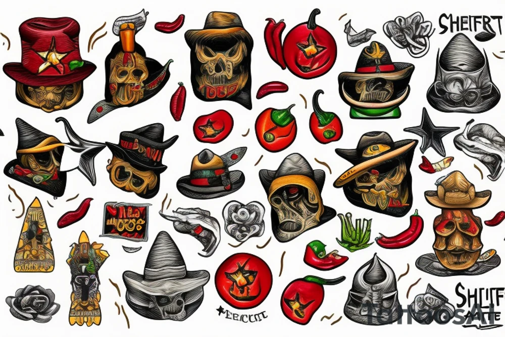 Chilli and sheriff tattoo idea
