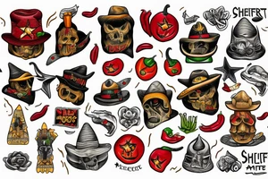 Chilli and sheriff tattoo idea
