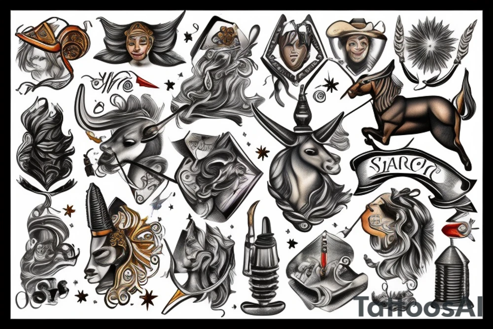 Sagittarius sheriff tattoo idea
