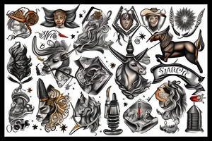 Sagittarius sheriff tattoo idea