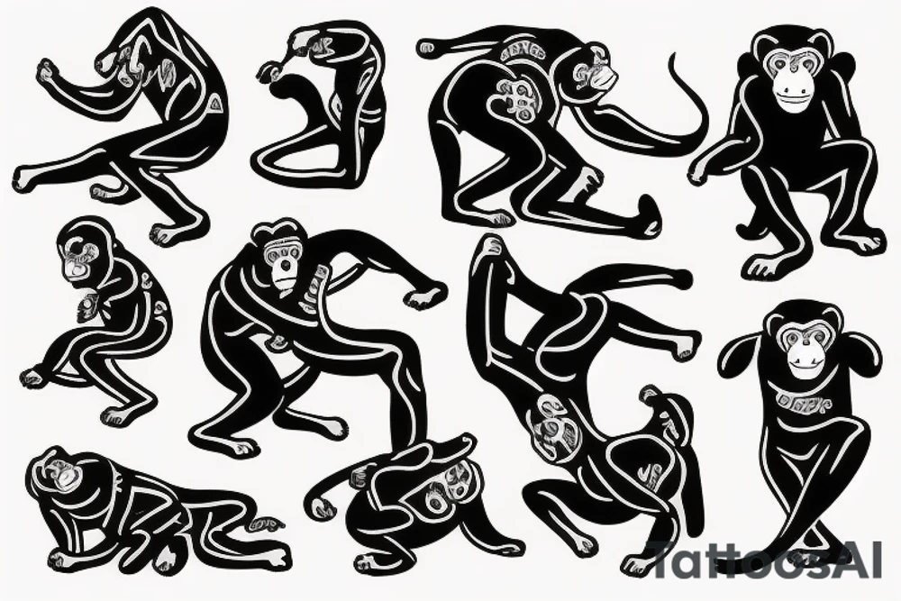 Jiu Jitsu monkey tattoo idea