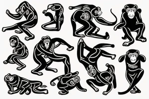 Jiu Jitsu monkey tattoo idea