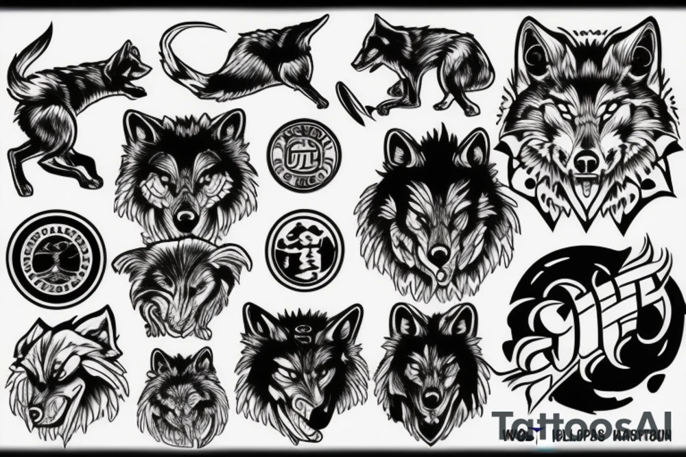 Jiu Jitsu wolf tattoo idea