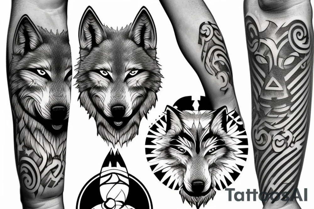 Jiu Jitsu wolf tattoo idea