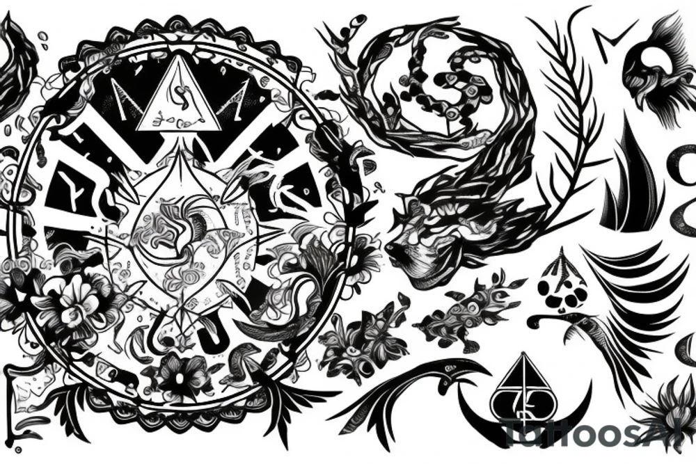 Zodiac sign Virgo tattoo idea