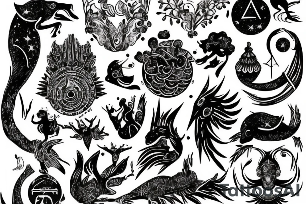 Zodiac sign Virgo tattoo idea