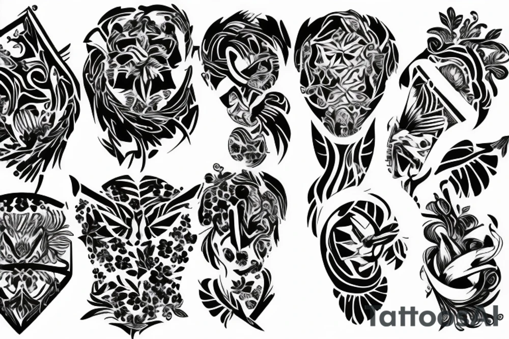 Cut out pattern tattoo idea