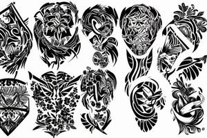 Cut out pattern tattoo idea