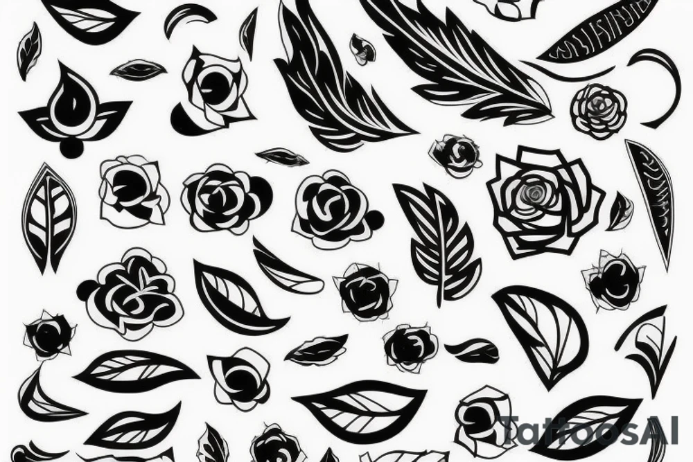 Cut out pattern tattoo idea